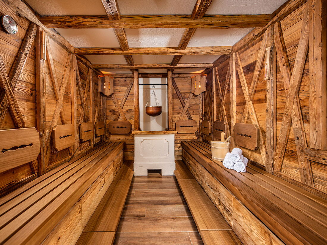 Urige Sauna im Hotel Moser