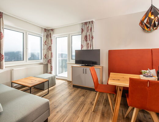 View of the balcony from the living area