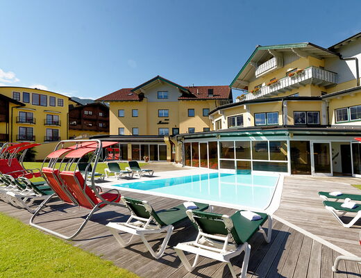 Relax in the pool area