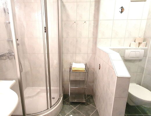 Badezimmer Doppelzimmer Comfort im 4 Sterne Hotel Moser in Rohrmoos Schladming