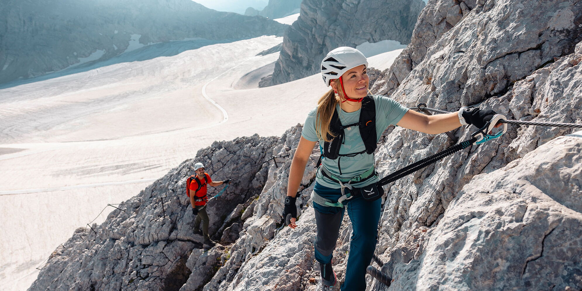 Kletterparadies an den Dachstein Südwänden beim Sommerurlaub im 4 Sterne Hotel Moser in Rohrmoos Schladming