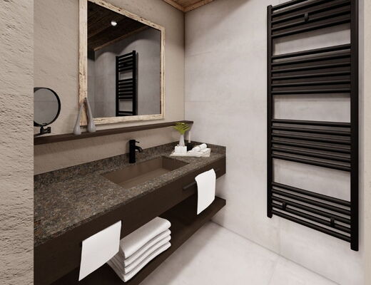 Modern bathroom at the 4-star Hotel Moser in Rohrmoos, Schladming