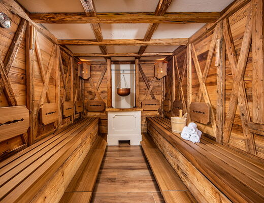 Urige Sauna im Hotel Moser