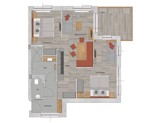 Floor plan apartment B